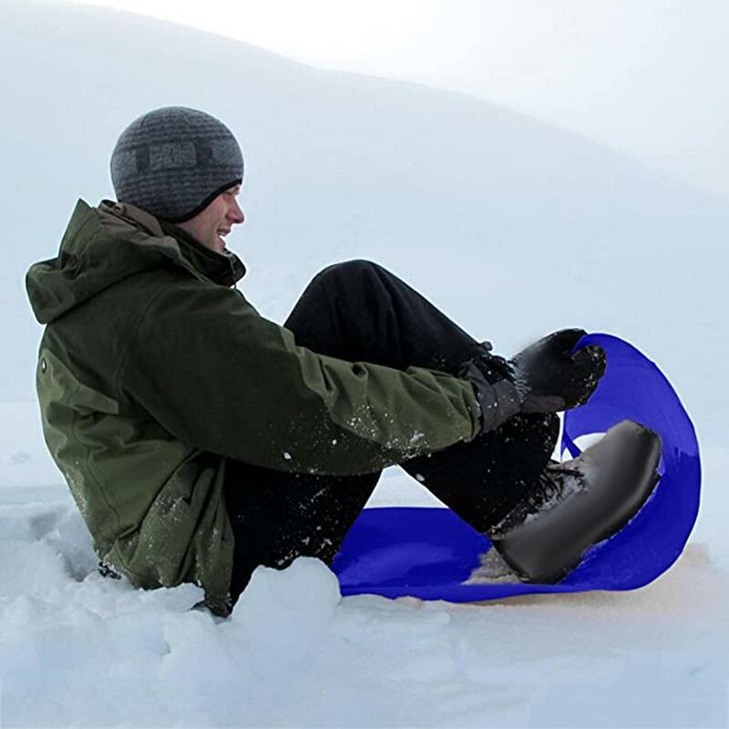 Estera de tabla de nieve enrollable, trineo Flexible con asas, equipo de trineo