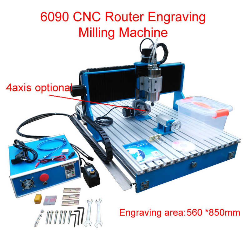 Ly Cnc 6090l-1.5kw 2.2kw Lineaire Geleiderail Cnc Router Graveren Boor En Freesmachine 3 As 4 As