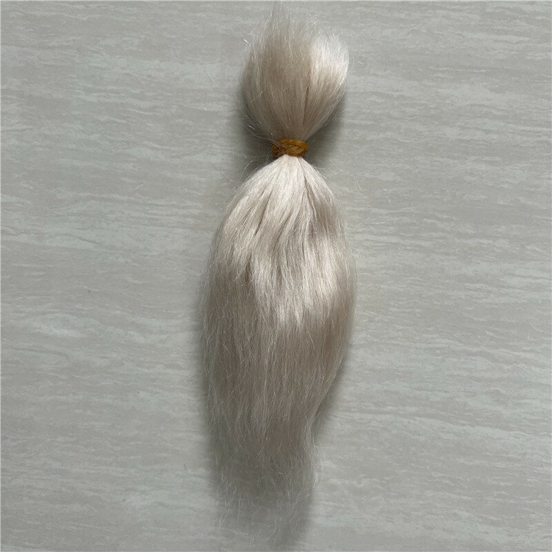 100% Pure moher Reborn laleczka bobas włosy z ciemnobrązowym/złotym kolorem nadające się do DIY Reborn laleczka bobas peruka dla lalki łatwe do mycia i korzenia
