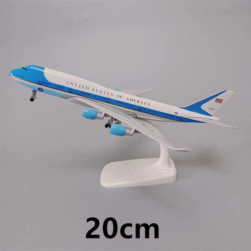 Модель самолета из металлического сплава, 16 см/20 см, США, ВВС One B747, авиакомпании Боинг 747