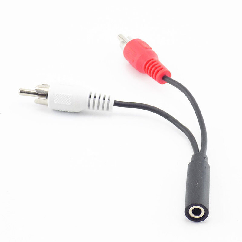 3.5mm RCA Female connector jack Stereo Cable Y plug to 2 RCA Male Adapter 3.5 Audio aux Socket connector to Headphone music wire
