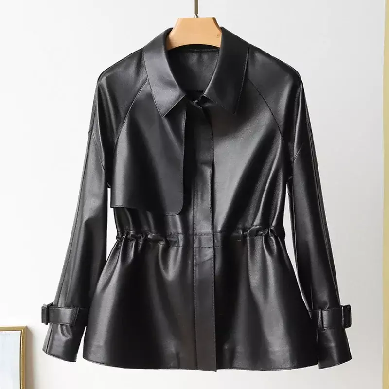 100% Genuine Leather Jacket Women Short Spring Autumn Fashion 2022 New High Quality Real Sheepskin Coat Chaqueta Cuero Mujer Lq