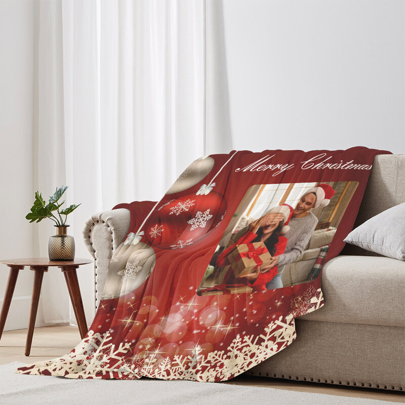 بطانية مطبوعة باللمس من الفانيلا ، أفخم للغاية ، أنيقة ومريحة ، عطلة ، عيد الميلاد