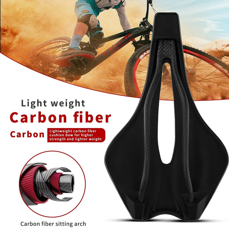 KOCEVLO Dimension 143 Carbon Saddle Ultralight 120g Breathable Comfortable Seat Cushion Bike Racing Saddle Carbon Rails
