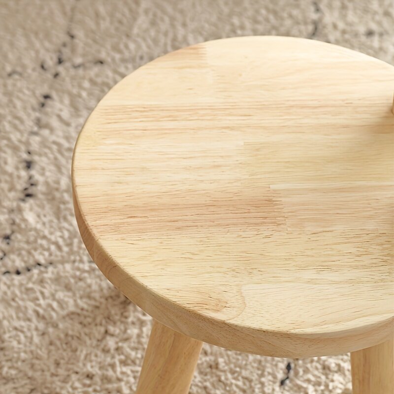 Sgabello da tavola piccolo creativo, sgabello piccolo in legno massello con orecchie di coniglio carino, sgabello decorativo sedia per bambini