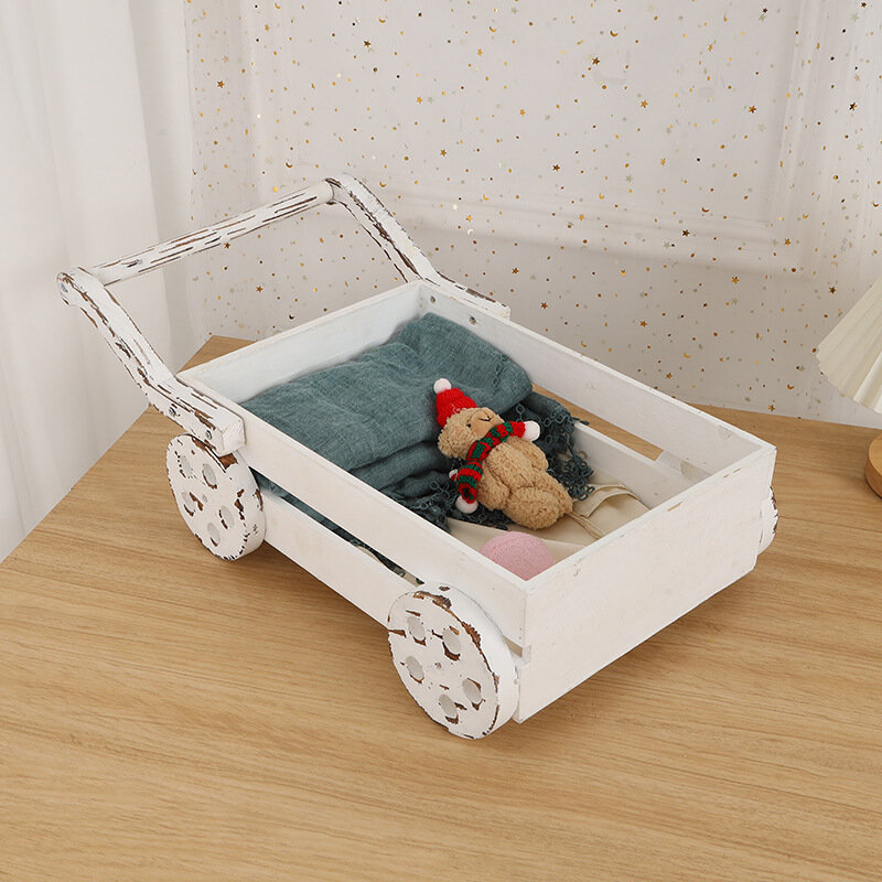 Детская фотография кровать для новорожденных Фотография реквизит искусственная машина Ретро позирование детской куклы кровать фотография мебель