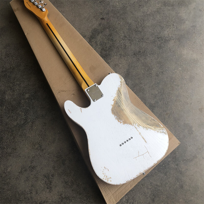Zdjęcie dziedzictwa biały, drewno jesionowe gitary, fabryka hurt detal, bezpłatna wysyłka