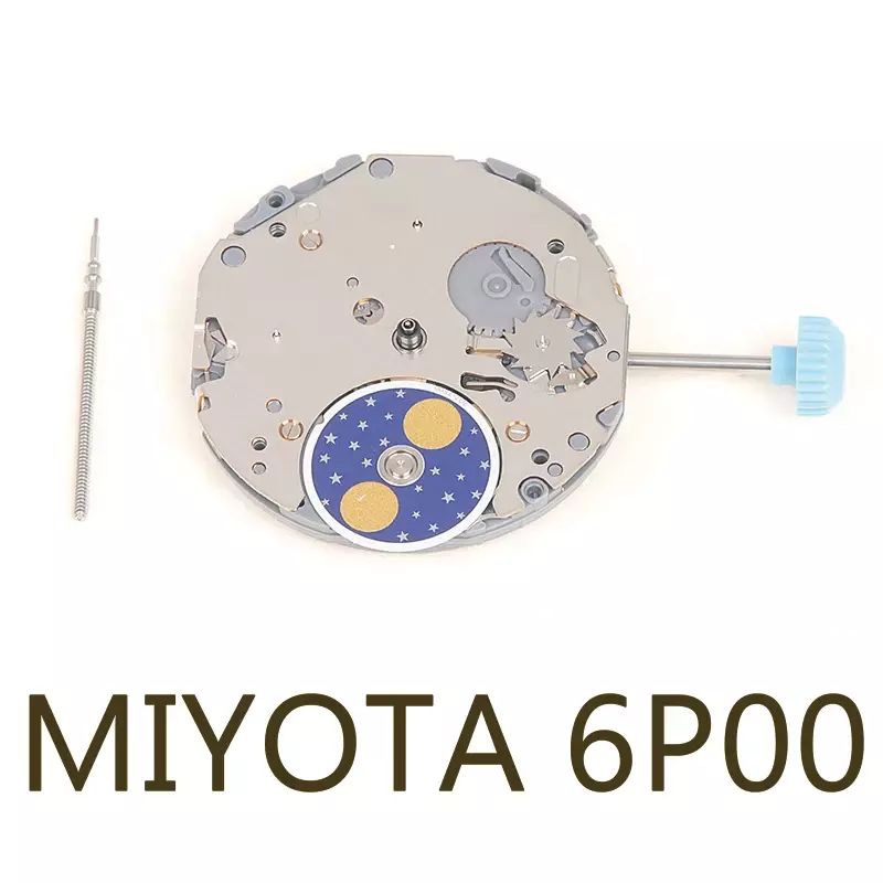 MIYOTA caliber 6P00, кварцевый механизм 6P00, шесть стрелок, 369 дюйма, маленький секундный часовой механизм, запасные части