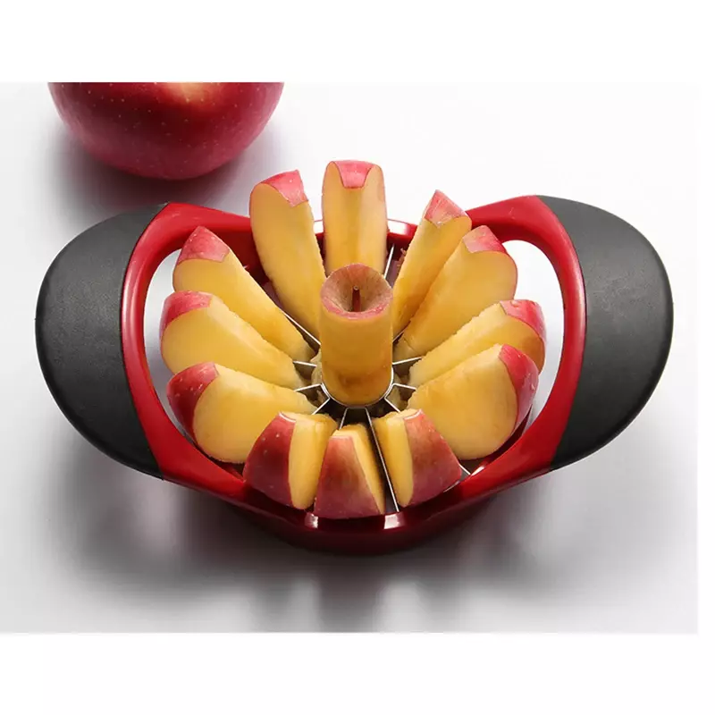 Coupe-pomme ultra tranchant en acier inoxydable, version améliorée, 12 lames, grand carottier en forme de formage, outil de cuisine