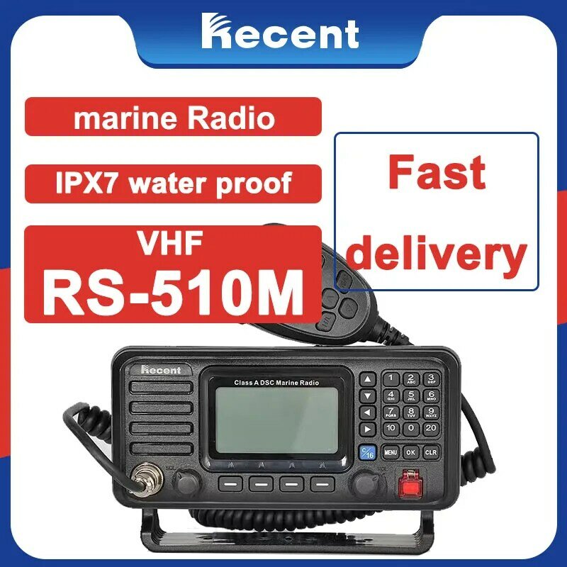 RS-510M Rádio Marítimo Marítimo, Classe A, Freqüência Muito Alta, 25W, Shipborne Interphone, Recente, RS510M
