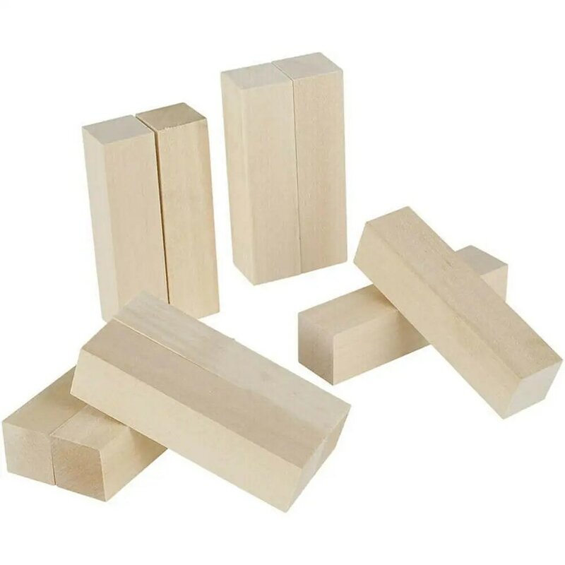 Bloques de tallado de madera para principiantes, bloques de tallado de tilo, juego de madera suave sin terminar, 1 unidad