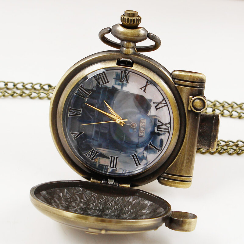 스팀펑크 레트로 쿼츠 시계 체인 펜던트, 크리에이티브 포켓 시계 컬렉션, 남자 친구 선물