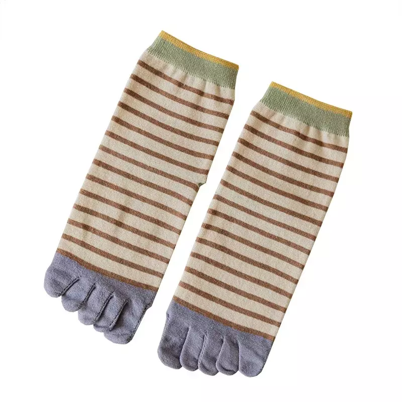 Five finger socks retro palace literary Lolita relief women's socks autumn three-dimensional cartoon toe socks