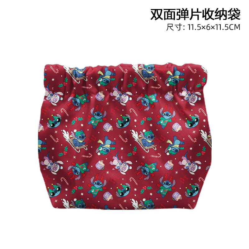 Disney Mickey Stitch Christmas T8840 Anime Briefcases Coin Bag Cartoon Makeup Bag Casual Purses Card Storage Handbag Gift