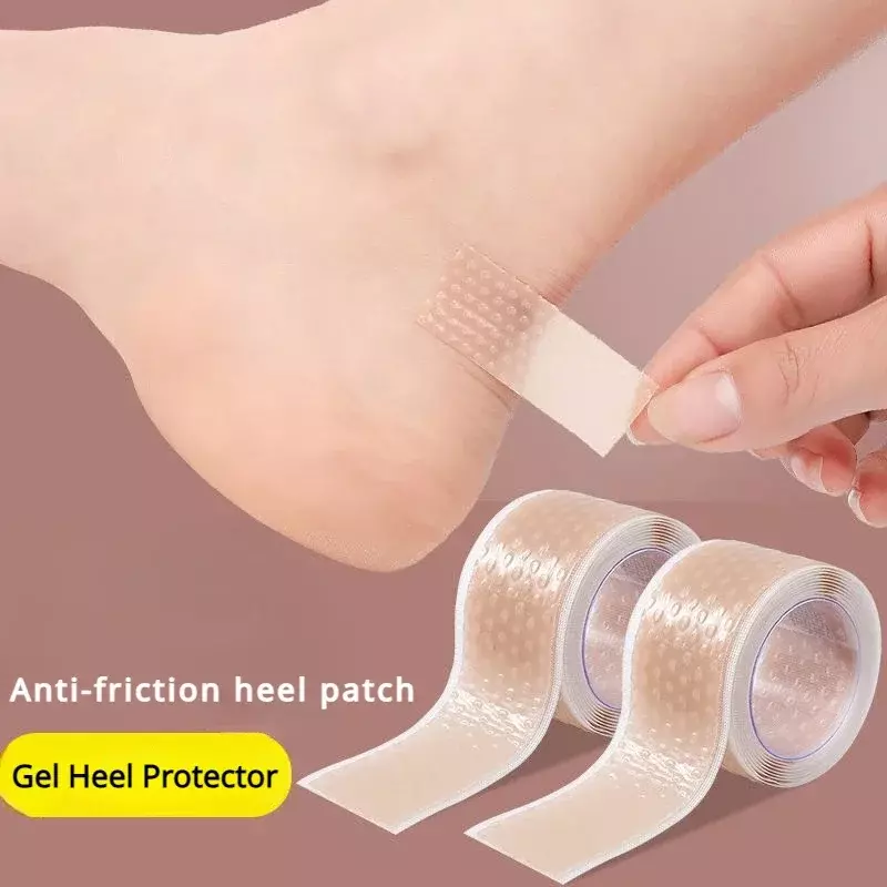 100Cm Gel Hiel Beschermer Voet Patches Zelfklevende Blaar Pads Hak Voering Schoenen Stickers Verlichting Pijn Gips Grip Voetverzorging Kussen