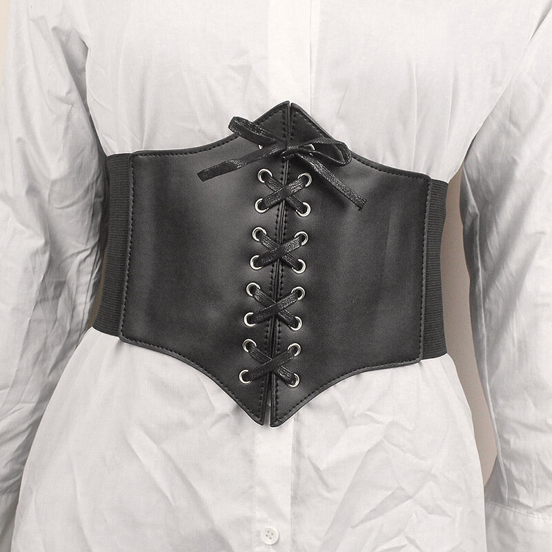 1 шт., Женский винтажный кожаный корсет с пряжкой