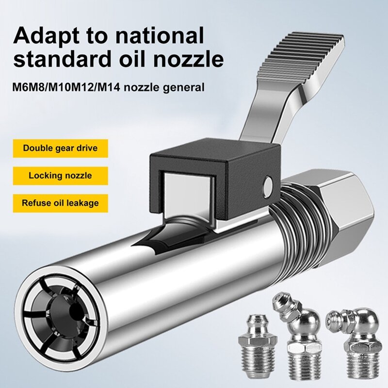 Grease Coupler 12000 PSI NPTI/8 Oil Injection Nozzles Nozzle Oil Pump Car Syringe Lubricant Tip Repair Accessories