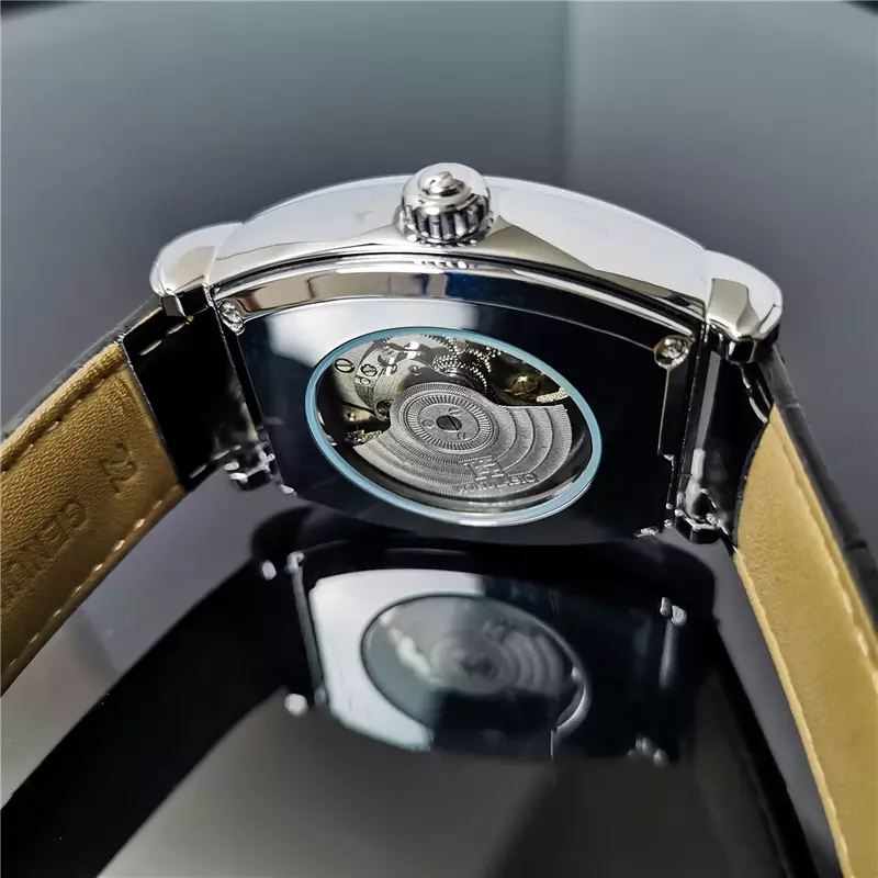 AOKULASIC Automatic Mechanical Watches Men's New Tourbillon Watch Moon Phase Tonneau Sports Clocks 2023 Male Business Wristwatch