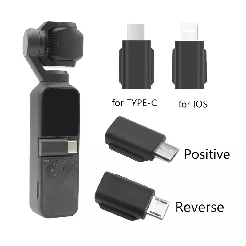 Micro USBสำหรับDJI Osmoกระเป๋า2 TYPE-C IOSสมาร์ทโฟนอะแดปเตอร์โทรศัพท์อินเทอร์เฟซตัวเชื่อมต่อมือถือGimbalอุปกรณ์เสริม