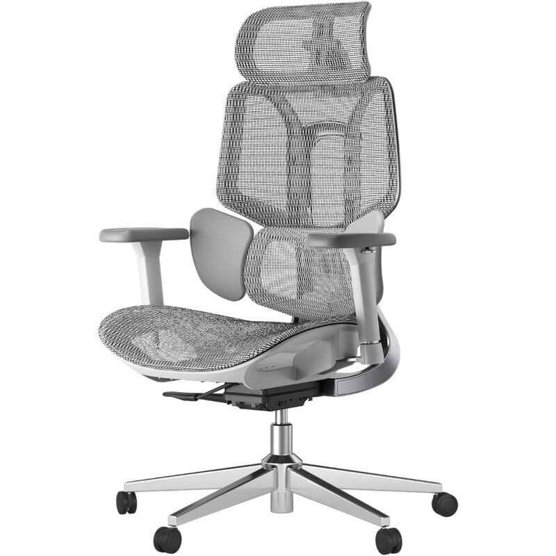 Hbada E3 kursi kantor ergonomis, penyangga pinggang dinamis, sandaran kepala 3D dapat disesuaikan untuk kursi kantor rumah, 3D dapat disesuaikan