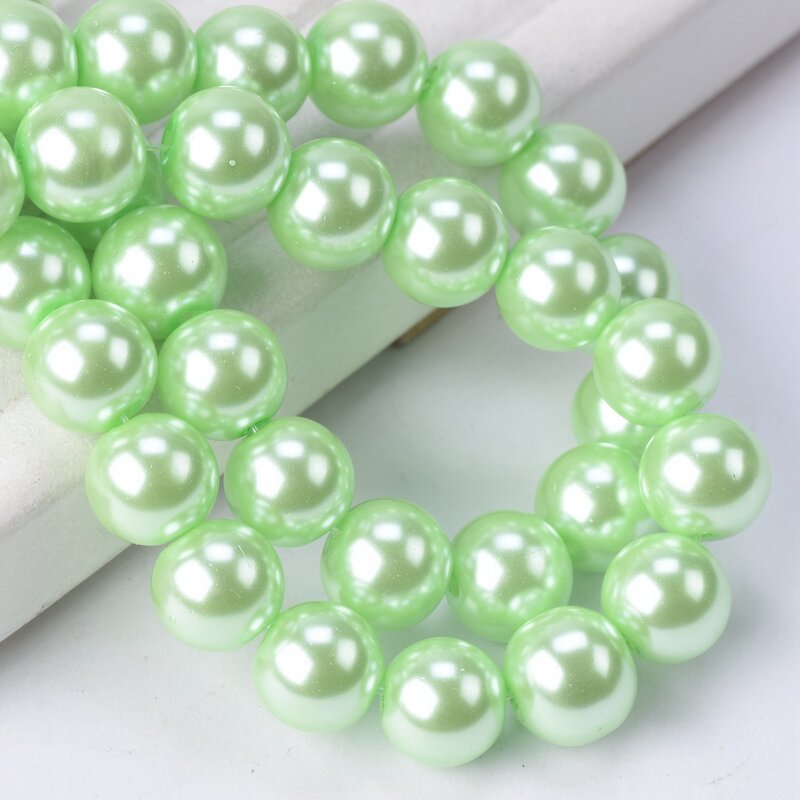 Hurtownia kolorów Okrągłe szkło powlekane perłami 4 mm 6 mm 8 mm 10 mm 12 mm 14 mm 16 mm Luźne koraliki dystansowe do tworzenia biżuterii DIY Crafts
