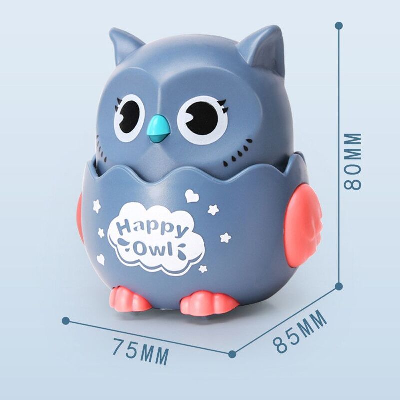 Plastic Clockwork Cat Toy for Children, Classic Pet Toys, Wind Up, Owl Shaped, Kids Gifts