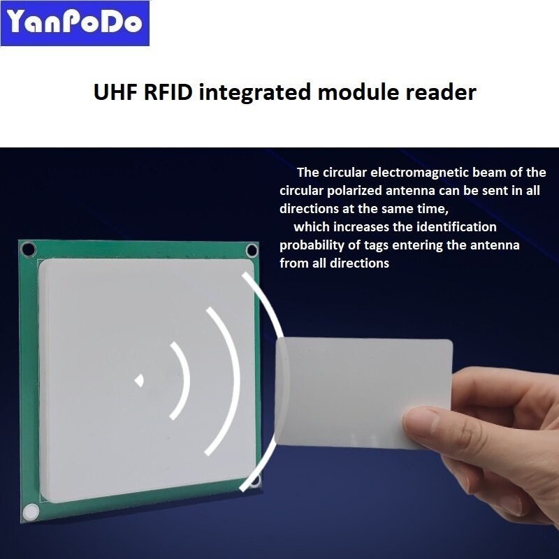 Mini Embedded UHF RFID Module Raspberry Pi Access Control Card Reader 0-5.5dbi Antenna Integrated RFID Module Reader