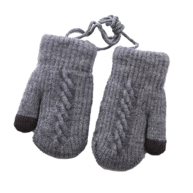 快適な手袋スタイリッシュなソリッドカラーの指なし手袋子供用冬 QX2D