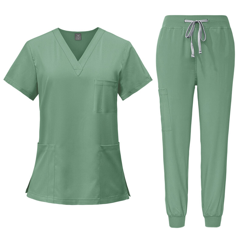 Uniforme d'infirmière en pharmacie à manches courtes, vêtements de travail unisexes multicolores pour médecins d'hôpitaux, uniformes de proporbuccale et dentaire