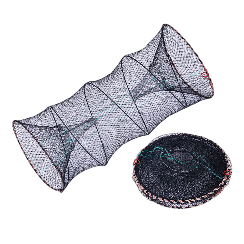 Teleskopowa składana siatka wędkarska krewetkowa łapacz na ryby karpia duża kraba