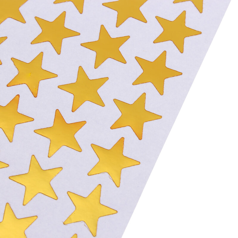 Stiker hadiah anak-anak TK Pentagram emas perak stiker alat tulis Notebook DIY alat tulis kantor sekolah