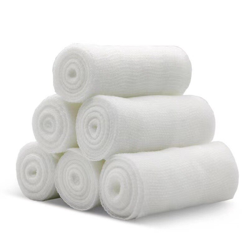 4.5M/Roll PBT White Mesh Breathable Bandage Outdoor First Aid Bandage Wound Dressing Fixed Non-woven Elastic Bandage 5CM / 7CM