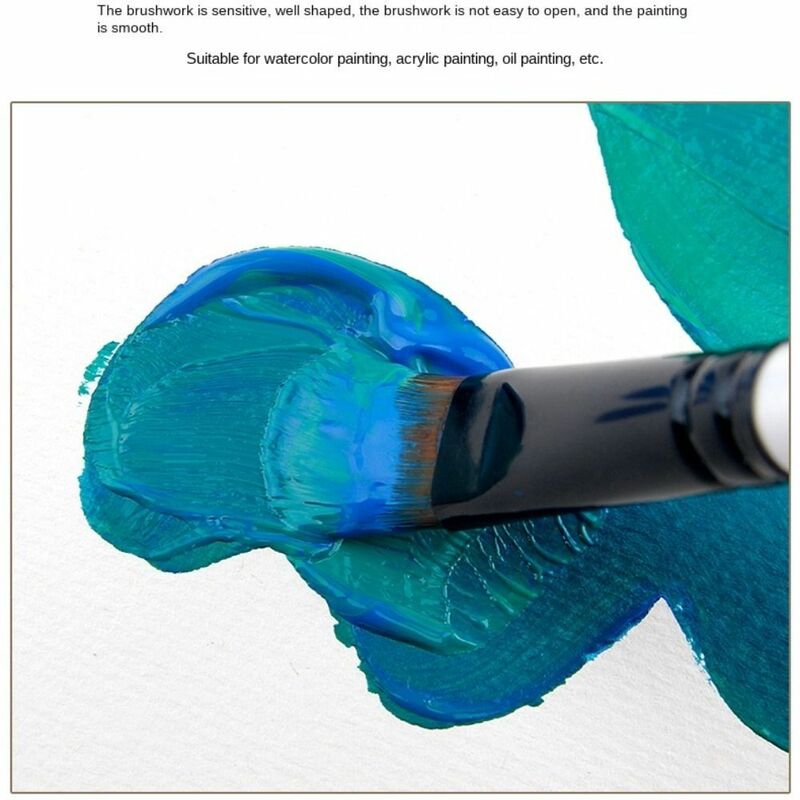 Pennelli per pittura ad acquerello con manico in legno pennelli per pittura acrilica pratici portatili pennelli professionali in Nylon acrilico e olio