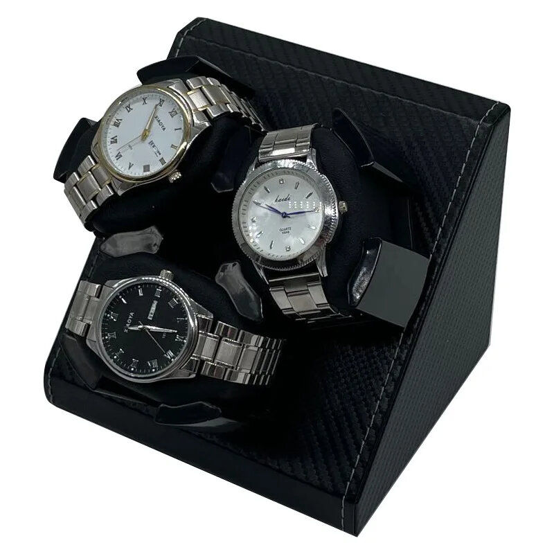 Automatic Watch Winder para relógios automáticos, PU Clock Storage Case, Memory Cotton, 2 modos de rotação, 3