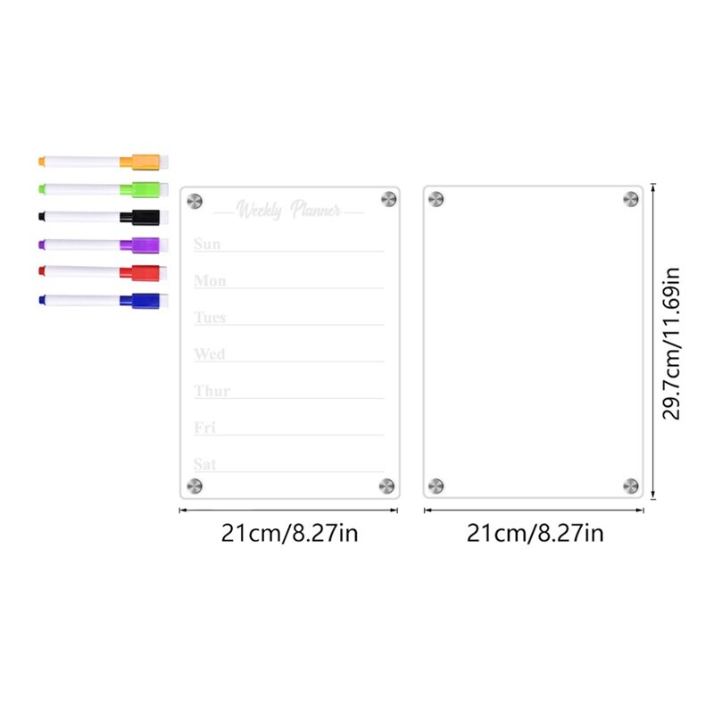 Magnetic Dry Erase Planning Board Clear Blank Memo Board Easy To Write For French Fridge Door