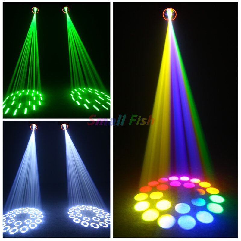 Foco de haz de luz LED con cabezal móvil, 8 piezas, 300W, efecto arcoíris, para fiesta, concierto, DJ, discoteca, escenario, iluminación de escenario, DMX512
