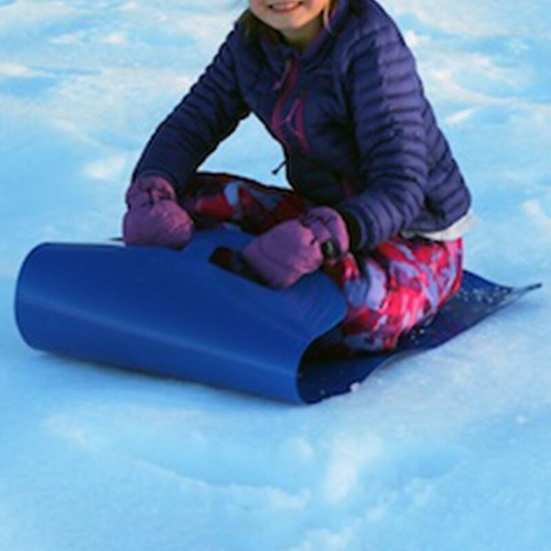 Tappetino per tavola da neve slitta da Snowboard slitta arrotolabile slitta da neve flessibile tappeto volante con manici attrezzatura per slittino da neve con slitta di sabbia
