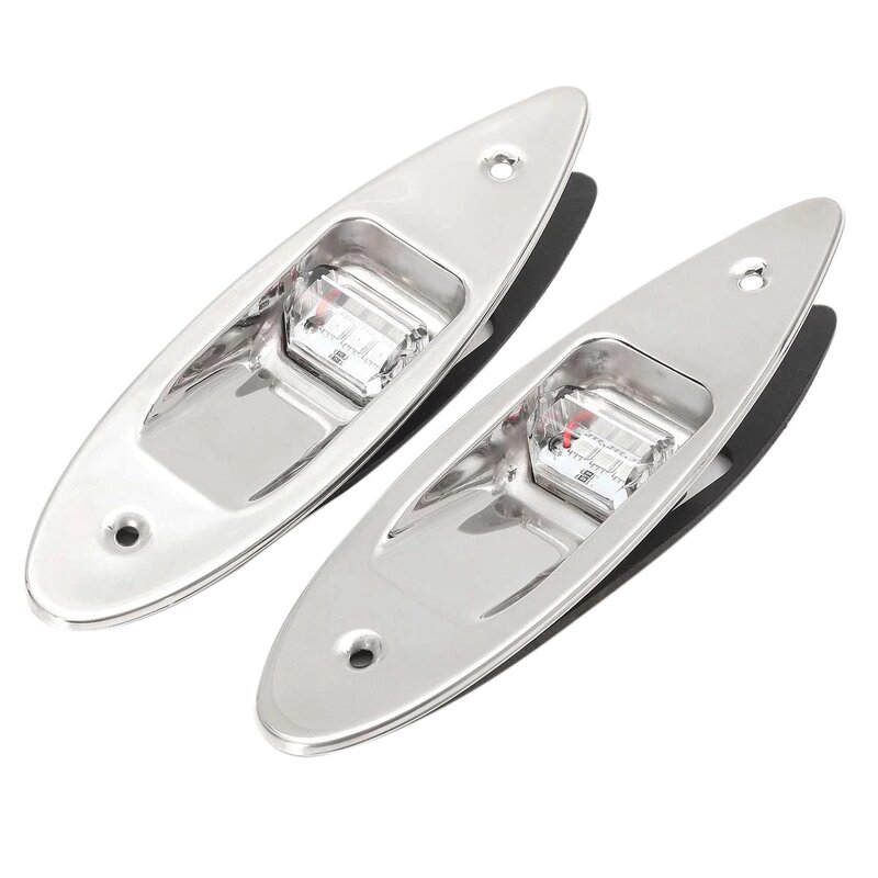 Enquêter de navigation LED étanche pour bateau, feu marin rouge et vert, signal de voile de yacht, 12V, 2 pièces