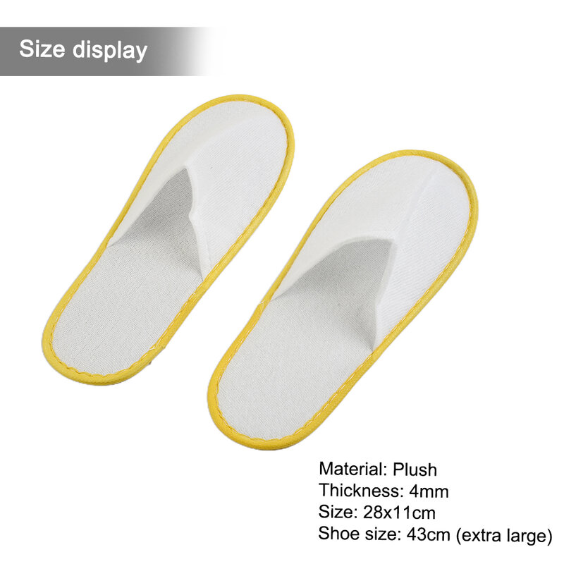 10 Pairs Of Disposable Slippers Hotel Travel Slippers Plush Sanitary Party Home Guest Use Men's And Women's Unisex Closed
