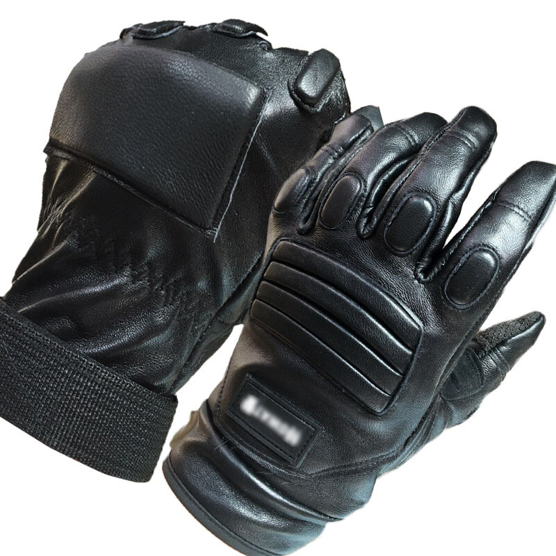 Кожаные тактические перчатки для улицы из овечьей кожи мужские мотоциклетные Нескользящие боевые перчатки для верховой езды с длинными пальцами для спецназа
