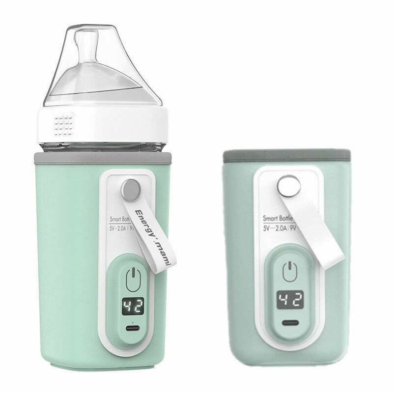 Ricarica USB biberon borsa scaldino copertura isolante bottiglia riscaldante per acqua calda accessori da viaggio per neonati portatili