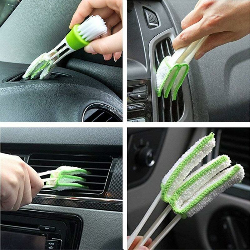 Herramienta de limpieza de salida de aire acondicionado de coche, cepillo multiusos para polvo, accesorios para Interior de coche, cepillo de limpieza multiusos