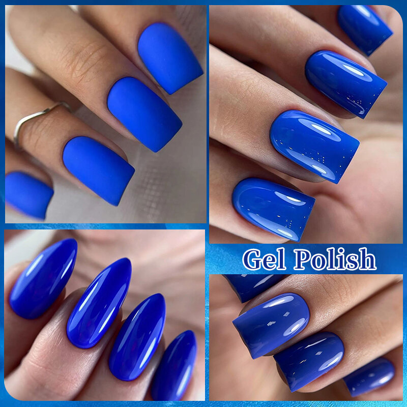 LILYCUTE-esmalte de uñas en Gel serie Azul, Gel semipermanente UV, diseño de arte de uñas, todo para manicura, 7ML