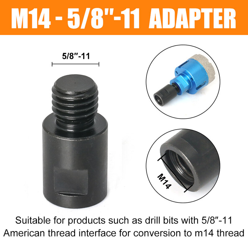 Angle Grinder m10 m14 5/8-11 Adapter Thread Converter Adapter Interface Connector Screw Connecting Rod Nuts Slotting 100 125Type