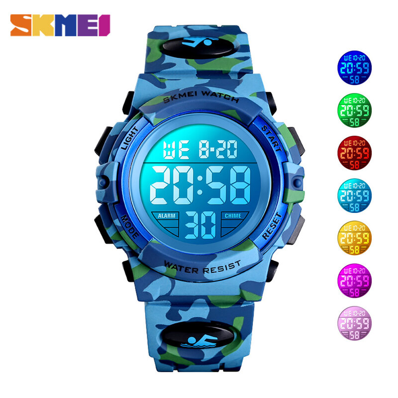 SKMEI Military Kids Sport Watches 50M orologio da polso elettronico impermeabile Stop Watch orologio digitale per bambini per ragazzi e ragazze