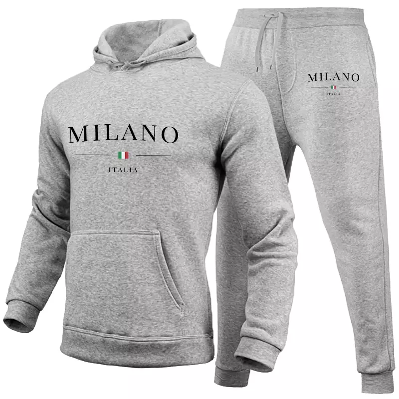 Sweat à capuche de luxe pour hommes, chemise de protection imprimée Milan, pantalon de survêtement, haut décontracté, pantalon de jogging, sport de rue