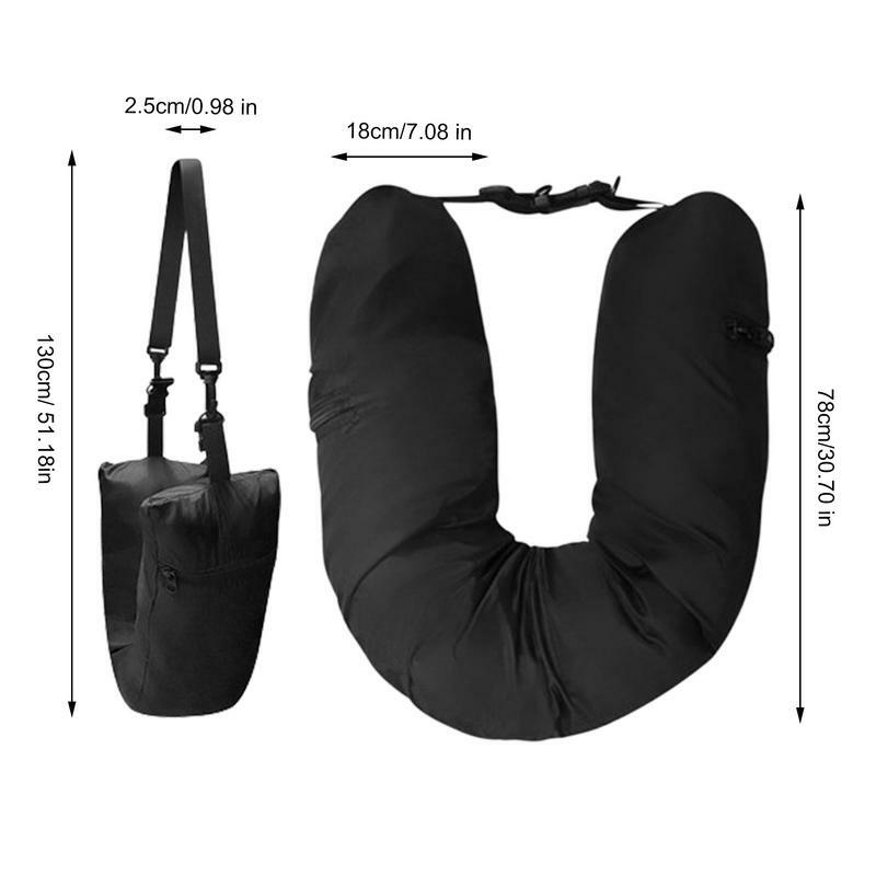 Дорожная подушка для шеи, переносная U-образная подушка для хранения одежды, для путешествий на открытом воздухе, Автомобильный подголовник