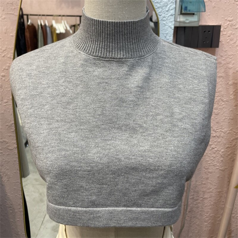 Women Winter Sweater Decoration False Collar Ladies Turtleneck Stand Fake Collar Adjustable Half-Shirt Blouse Top Accessories