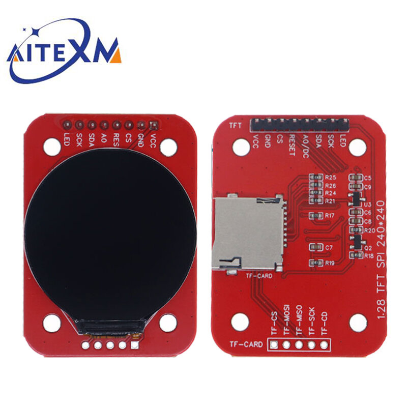 Tft-arduino用LCDディスプレイモジュール,ラウンドrgb,240x240,gc9a01ドライバー,4ワイヤー,spiインターフェイス,240x240 PCB, 1.28インチ