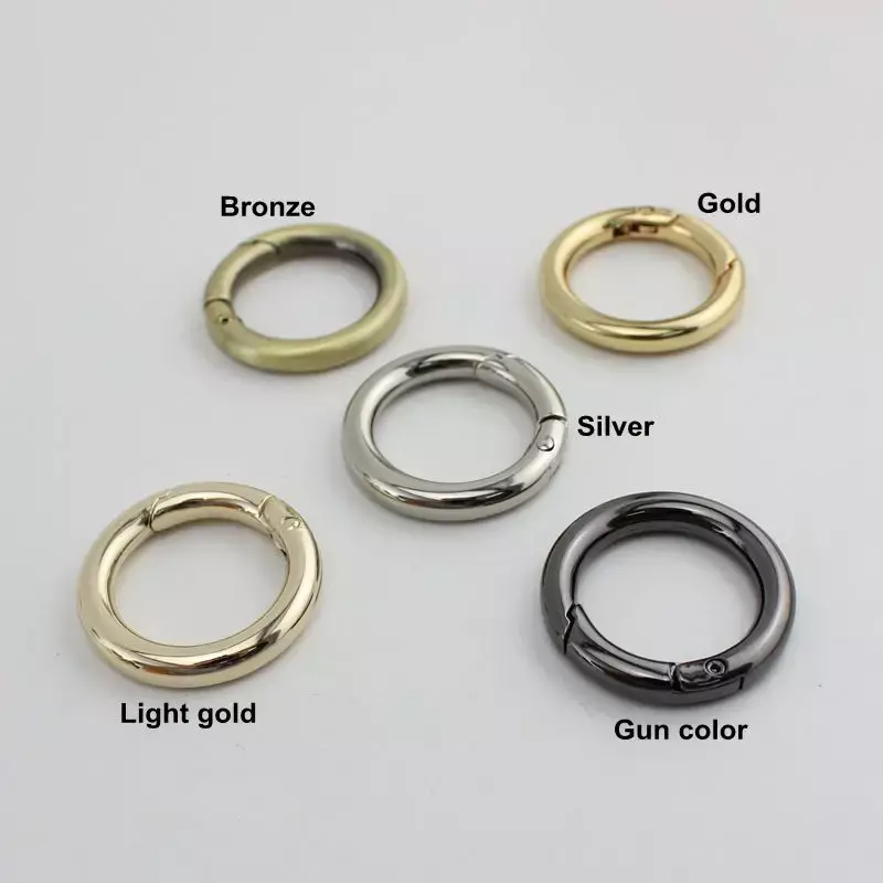 60pcs Inside 19mm 25mm Snap Clip Trigger Spring Ring for Making Purse Bag Handbag Handle Connector